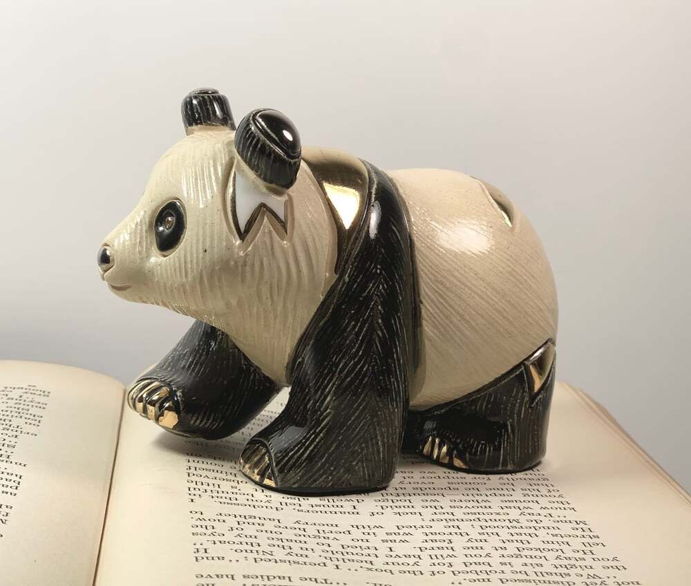 Panda Figurine Statue De Rosa Rinconada - Picture 5 of 10